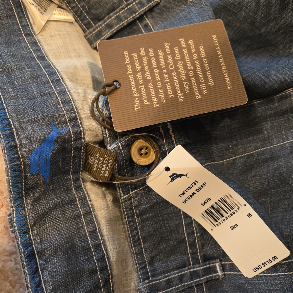 Tommy Bahama 100% Linen light jeans 👖 NWT - Picture 5 of 9